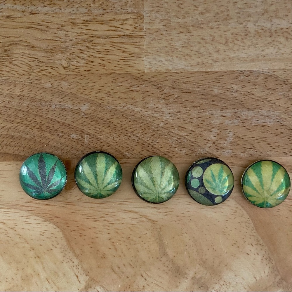 Set of 5 leaf magnets